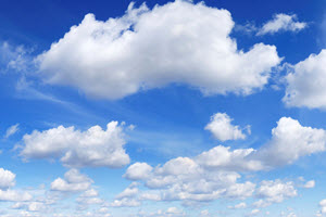 Stock photo of clouds with blue sky in background