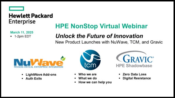 HPE NonStop Virtual Webinar