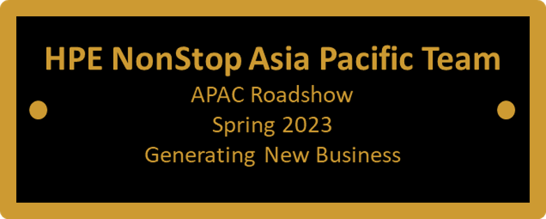 HPE NonStop Asia Pacific Team Wins HPE Shadowbase Hall of Fame Award 2023